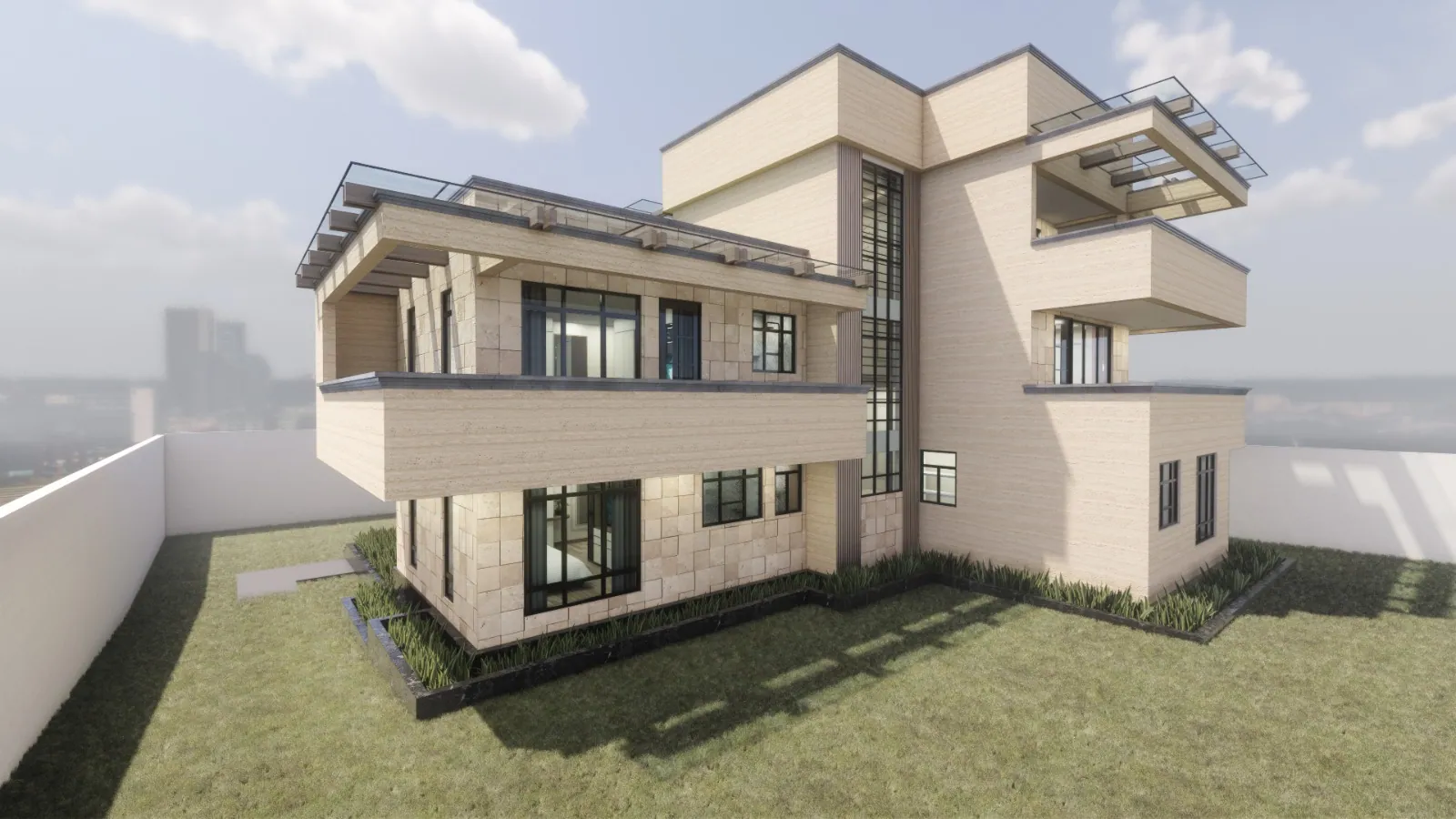 Modern Contemporary residential Interior Design & 3D Visualization by Kloche Interiors at Kamiti Ridge Residence, Kiambu — view 3