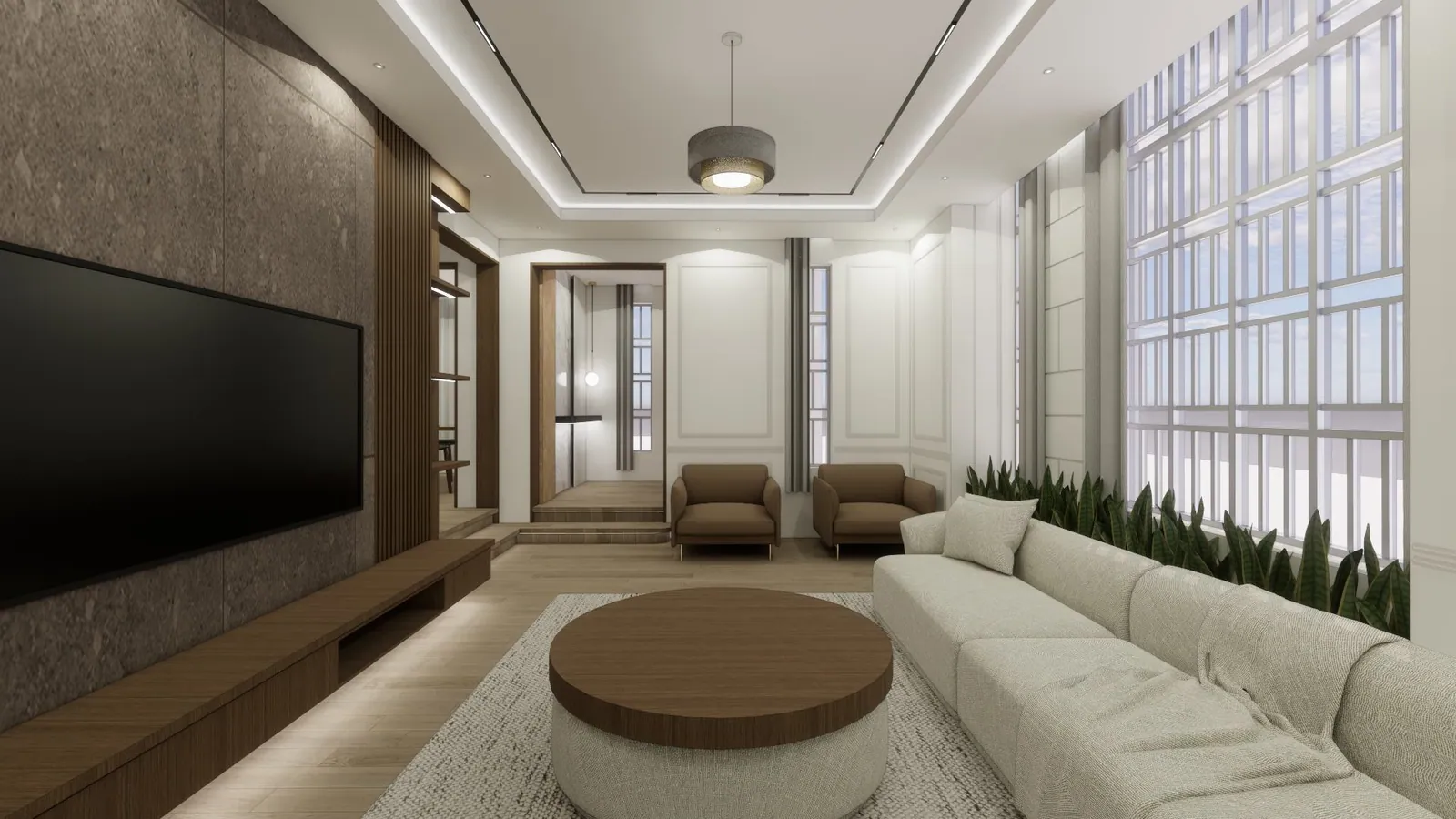 Modern Farmhouse/Contemporary residential Design & 3D Visualization. by Kloche Interiors at Ruaka Farmhouse, Ruaka, Kiambu — view 7