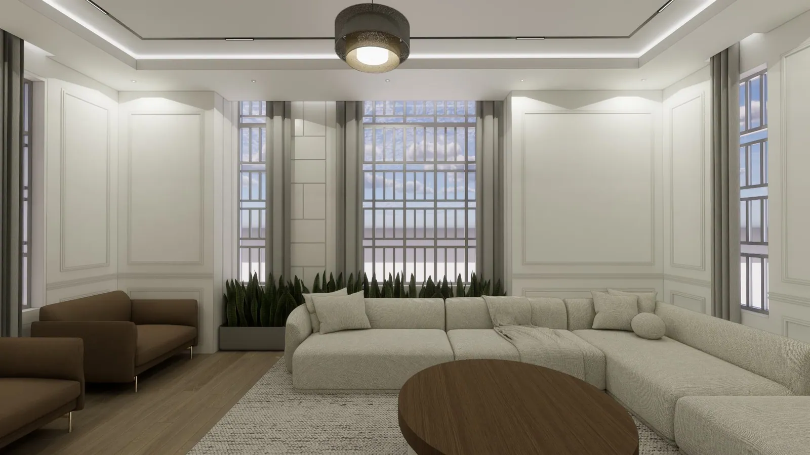 Modern Farmhouse/Contemporary residential Design & 3D Visualization. by Kloche Interiors at Ruaka Farmhouse, Ruaka, Kiambu — view 6